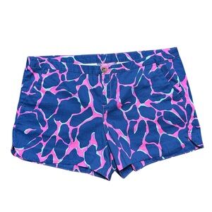 Women’s Y2K Lilly Pulitzer Adie Blue Pink Cute Summer Shorts Size 10